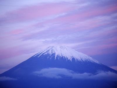 Snow-capped Mount Fuji at Sunset
