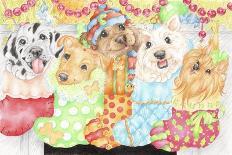 Christmas Stocking Pups-Karen Middleton-Giclee Print