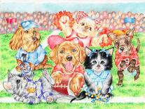 Fluffie Football-Karen Middleton-Giclee Print