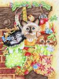 Christmas Stocking Kittens-Karen Middleton-Giclee Print