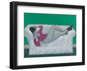 Karen on the Settee-Endre Roder-Framed Giclee Print