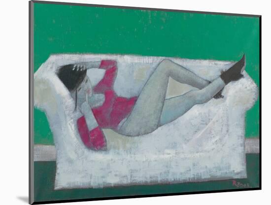 Karen on the Settee-Endre Roder-Mounted Giclee Print