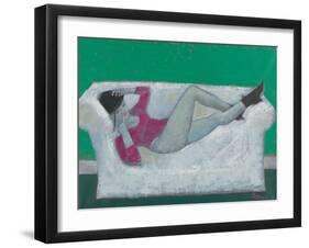 Karen on the Settee-Endre Roder-Framed Giclee Print