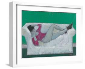 Karen on the Settee-Endre Roder-Framed Giclee Print