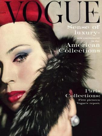 Vogue Cover - September 1959 - Fur Collar