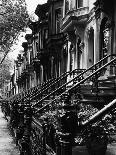 Stoops on 19th Century Brooklyn Row Houses-Karen Tweedy-Holmes-Stretched Canvas