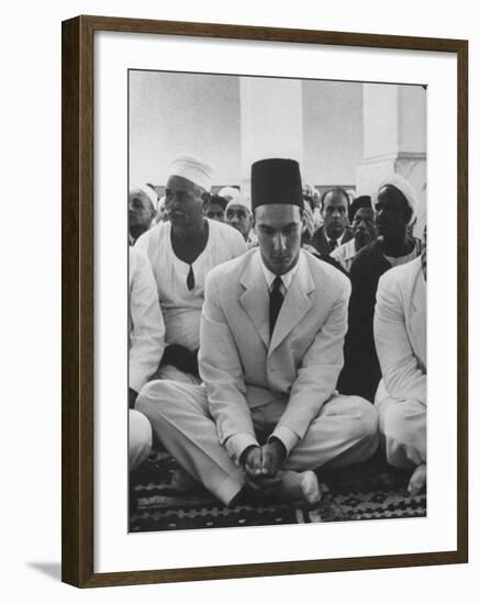 Karim Khan Aga Iv at Grandfather's Funeral-null-Framed Photographic Print