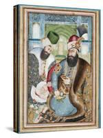 Karim Khan Zand with the Ottoman Ambassador Vehbi Effendi-Abu'l Hasan Ghafari al-Mustawfi-Stretched Canvas