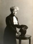 Alexandra Beketova-Blok, Russian Author and Translator, with Her Pet Dog, Early 19th Century-Karl August Fischer-Photographic Print