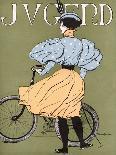 German Lady Cyclist 1896-Karl Bauer-Framed Stretched Canvas