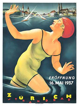 Zurich Strandbad / Swimming Bath, 1937