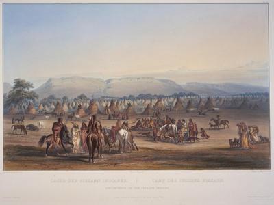 Encampment of the Piekann Indians, Engraved by Beyer and Hurliman, Published in 1839