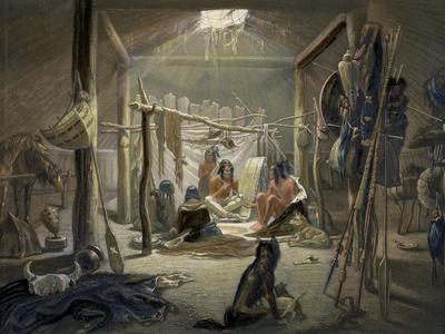 Hut of a Mandan Chief, Travels in the Interior of North America, c.1844