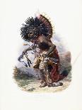 Pehriska-Ruhpa, Moennitarri Warrior in the Costume of the Dog Danse, 1840-Karl Bodmer-Giclee Print