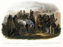 Bison-Dance of the Mandan Indians in Front of Their Medicine Lodge in Mih-Tutta-Hankush-Karl Bodmer-Giclee Print