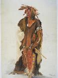 Funeral Scaffold of a Sioux Chief Near Fort Pierre-Karl Bodmer-Giclee Print
