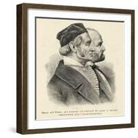 Karl Friedrich Gauss and Wilhelm Edvard Weber German Scientists-null-Framed Art Print