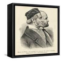 Karl Friedrich Gauss and Wilhelm Edvard Weber German Scientists-null-Framed Stretched Canvas