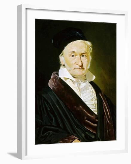 Karl Friedrich Gauss, German Mathematician, Astronomer and Physicist, 1840-Christian Albrecht Jensen-Framed Giclee Print