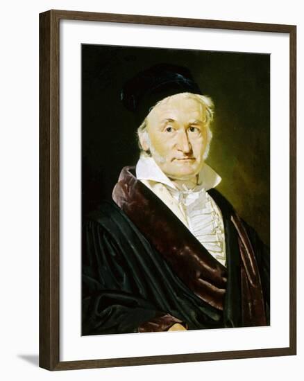 Karl Friedrich Gauss, German Mathematician, Astronomer and Physicist, 1840-Christian Albrecht Jensen-Framed Giclee Print