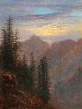 View of the Mountains at Dusk (Oil on Canvas)-Karl Gustav Carus-Giclee Print