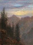 View of the Mountains at Dusk (Oil on Canvas)-Karl Gustav Carus-Giclee Print