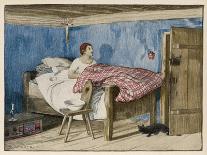 Young Woman is Woken up by a Cat Entering Her Bedroom-Karl H. Muller-Laminated Art Print