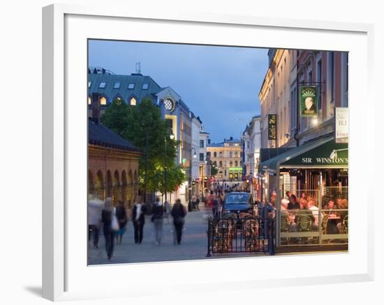 Karl Johans Gate, Pedestrianised Street in the City Center, Oslo, Norway, Scandinavia, Europe-Christian Kober-Framed Photographic Print