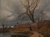 Wanderer in the Storm, 1835-Karl Julius Von Leypold-Framed Stretched Canvas