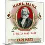 Karl Marx Brand Cigar Box Label, Karl Marx-Lantern Press-Mounted Art Print