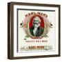 Karl Marx Brand Cigar Box Label, Karl Marx-Lantern Press-Framed Art Print