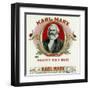 Karl Marx Brand Cigar Box Label, Karl Marx-Lantern Press-Framed Art Print