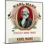 Karl Marx Brand Cigar Box Label, Karl Marx-Lantern Press-Mounted Art Print