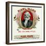 Karl Marx Brand Cigar Box Label, Karl Marx-Lantern Press-Framed Art Print
