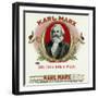 Karl Marx Brand Cigar Box Label, Karl Marx-Lantern Press-Framed Art Print