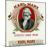 Karl Marx Brand Cigar Box Label, Karl Marx-Lantern Press-Mounted Art Print