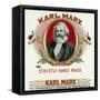 Karl Marx Brand Cigar Box Label, Karl Marx-Lantern Press-Framed Stretched Canvas