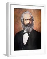 Karl Marx (Colour Litho)-Russian-Framed Giclee Print