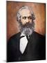 Karl Marx (Colour Litho)-Russian-Mounted Giclee Print