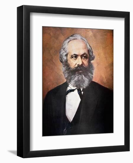 Karl Marx (Colour Litho)-Russian-Framed Giclee Print