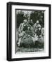 Karl Marx, Friedrich Engels and the daughters Jenny, Eleanor and Laura Marx, 1864-null-Framed Giclee Print