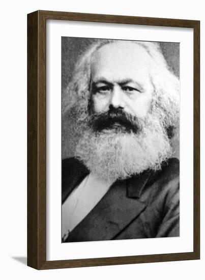 Karl Marx, German Political, Social and Economic Theorist, 19th Century-null-Framed Giclee Print