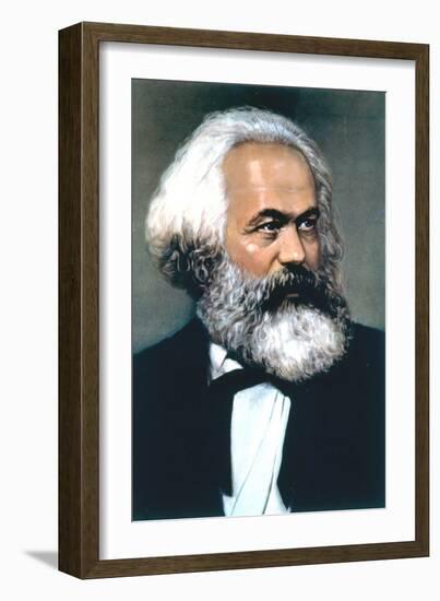 Karl Marx, German Social, Political and Economic Theorist-null-Framed Giclee Print