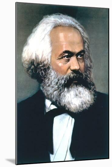 Karl Marx, German Social, Political and Economic Theorist-null-Mounted Giclee Print
