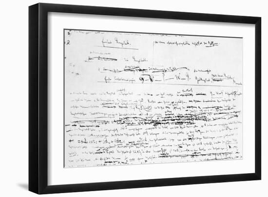 Karl Marx's Manuscript for 'Das Kapital,' 1867-null-Framed Art Print