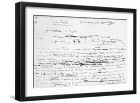 Karl Marx's Manuscript for 'Das Kapital,' 1867-null-Framed Art Print