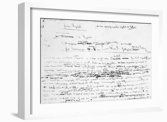 Karl Marx's Manuscript for 'Das Kapital,' 1867-null-Framed Art Print