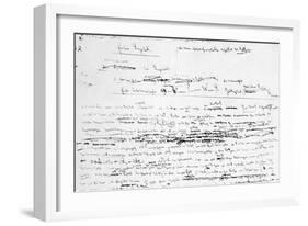 Karl Marx's Manuscript for 'Das Kapital,' 1867-null-Framed Art Print