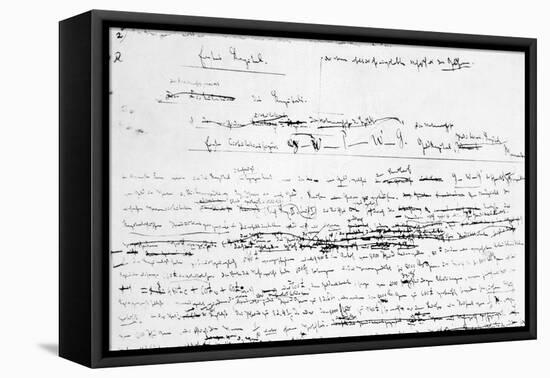 Karl Marx's Manuscript for 'Das Kapital,' 1867-null-Framed Stretched Canvas