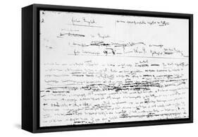 Karl Marx's Manuscript for 'Das Kapital,' 1867-null-Framed Stretched Canvas